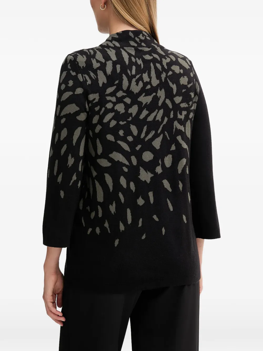  Joseph Ribkoff Patterned Sweater - Black 