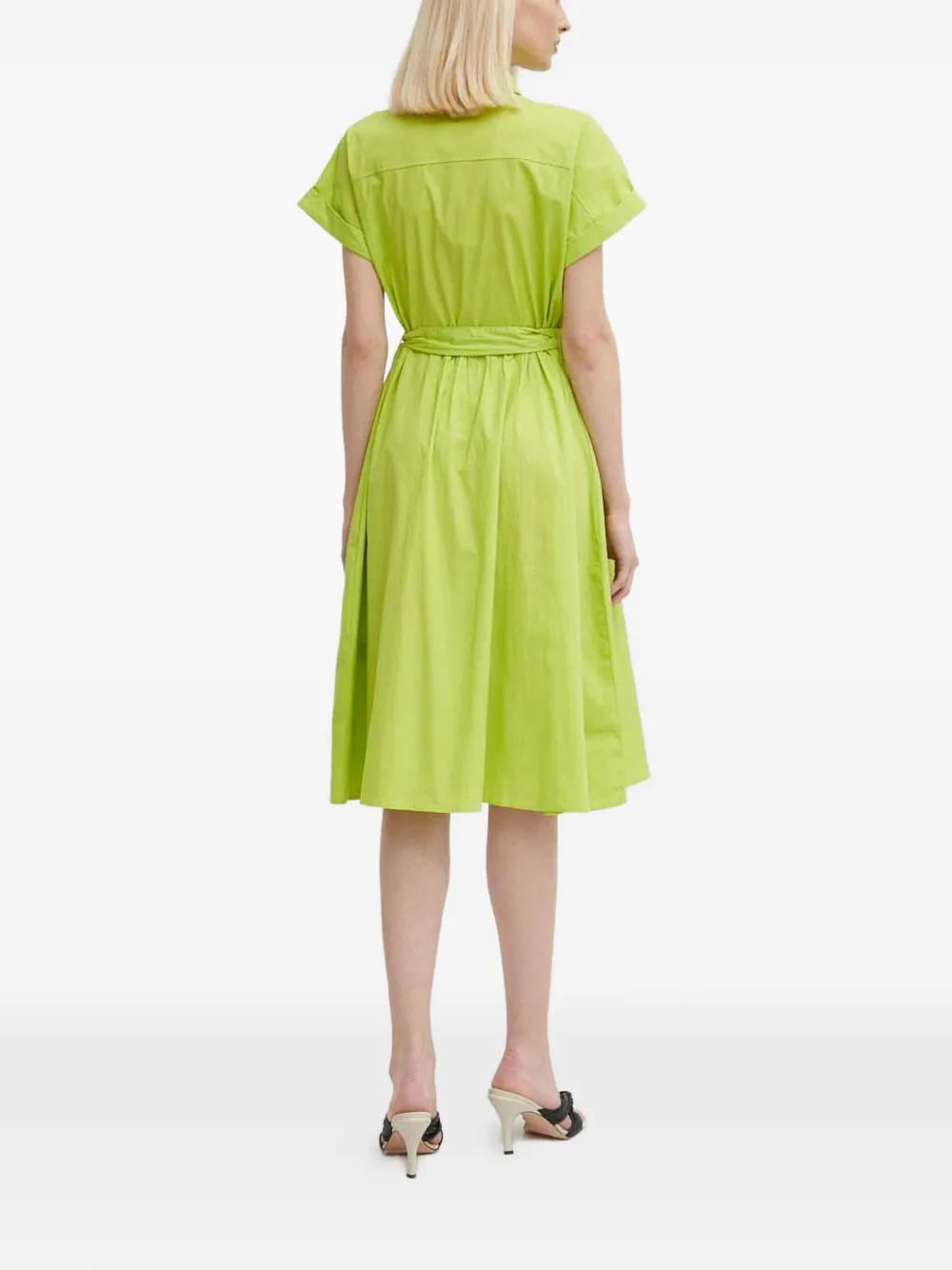 Joseph Ribkoff tie-waist mini shirt dress - Groen