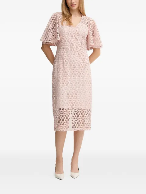 Joseph Ribkoff floral-lace butterfly-sleeve dress