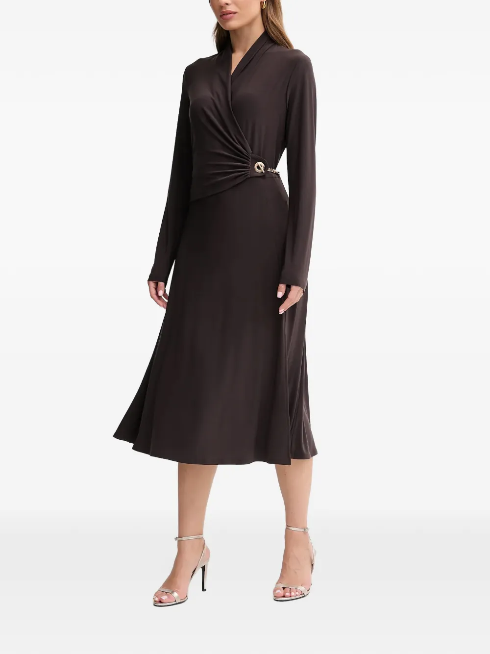 Joseph Ribkoff chain-detail wrap midi dress | Cocktail & Party Dresses | Image 2