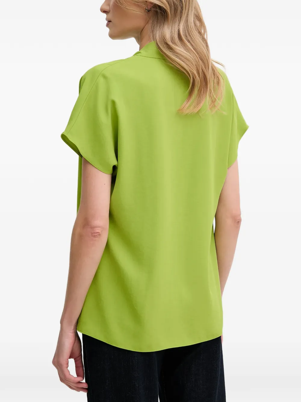  Joseph Ribkoff V-neck Short-sleeve Blouse - Green 