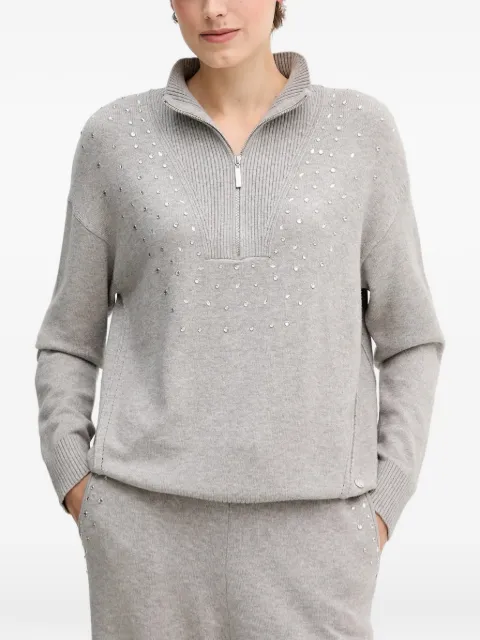 Joseph Ribkoff half-zip embellished sweater