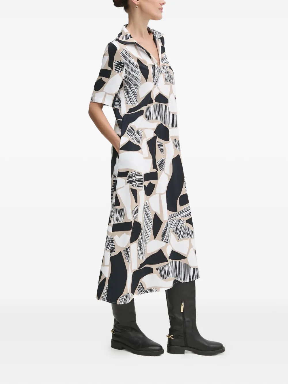 Joseph Ribkoff graphic-print midi dress | White | Image 1