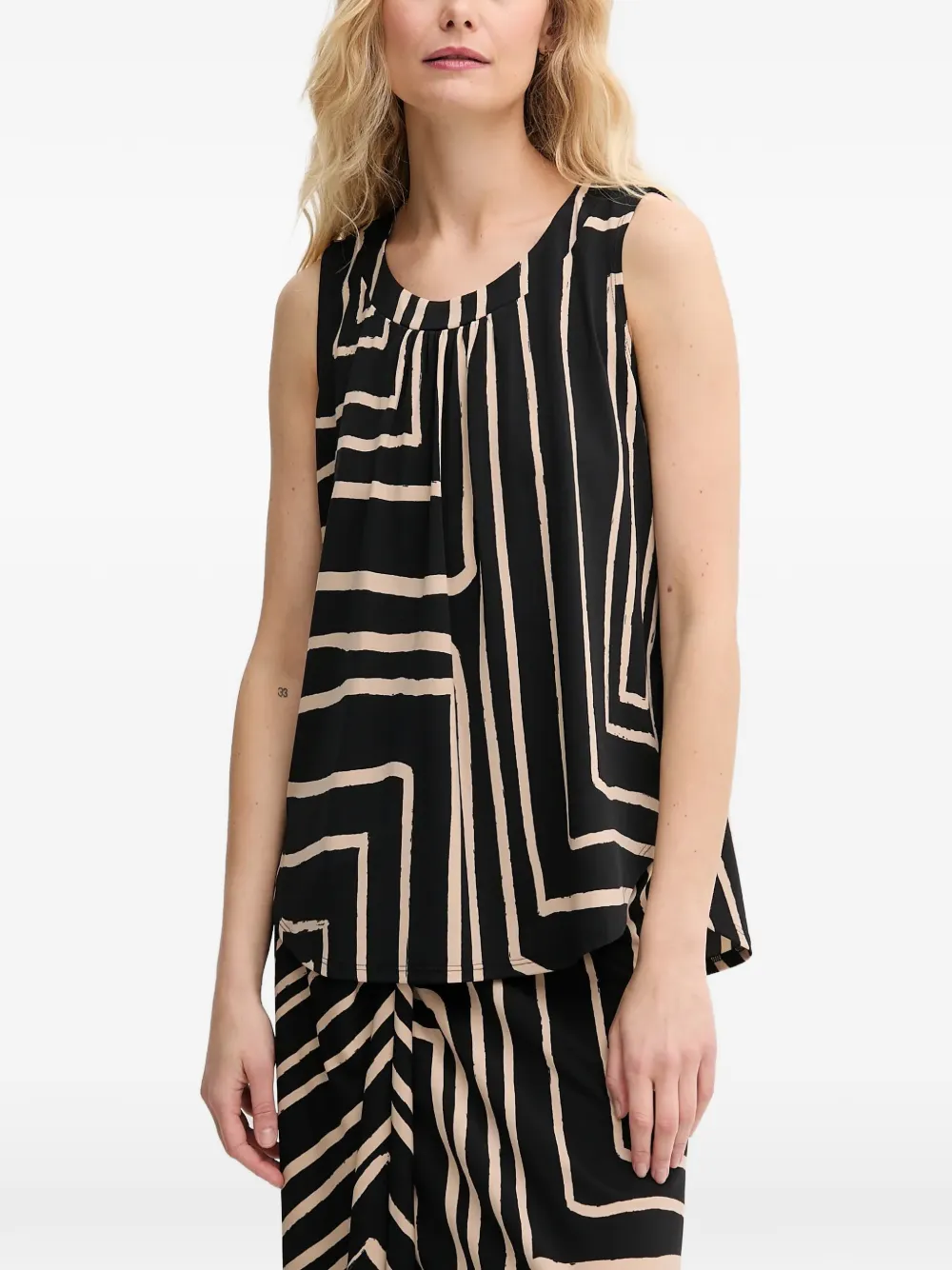 Joseph Ribkoff geometric-pattern sleeveless top | negro | Image 1