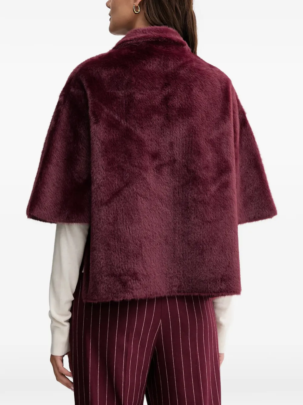 Joseph Ribkoff button short-sleeve coat | Faux Fur & Shearling Jackets | Image 2