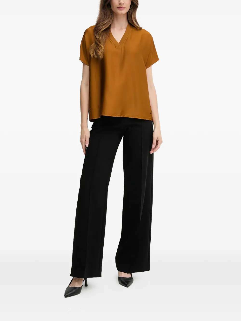 Joseph Ribkoff V-neck blouse - Bruin