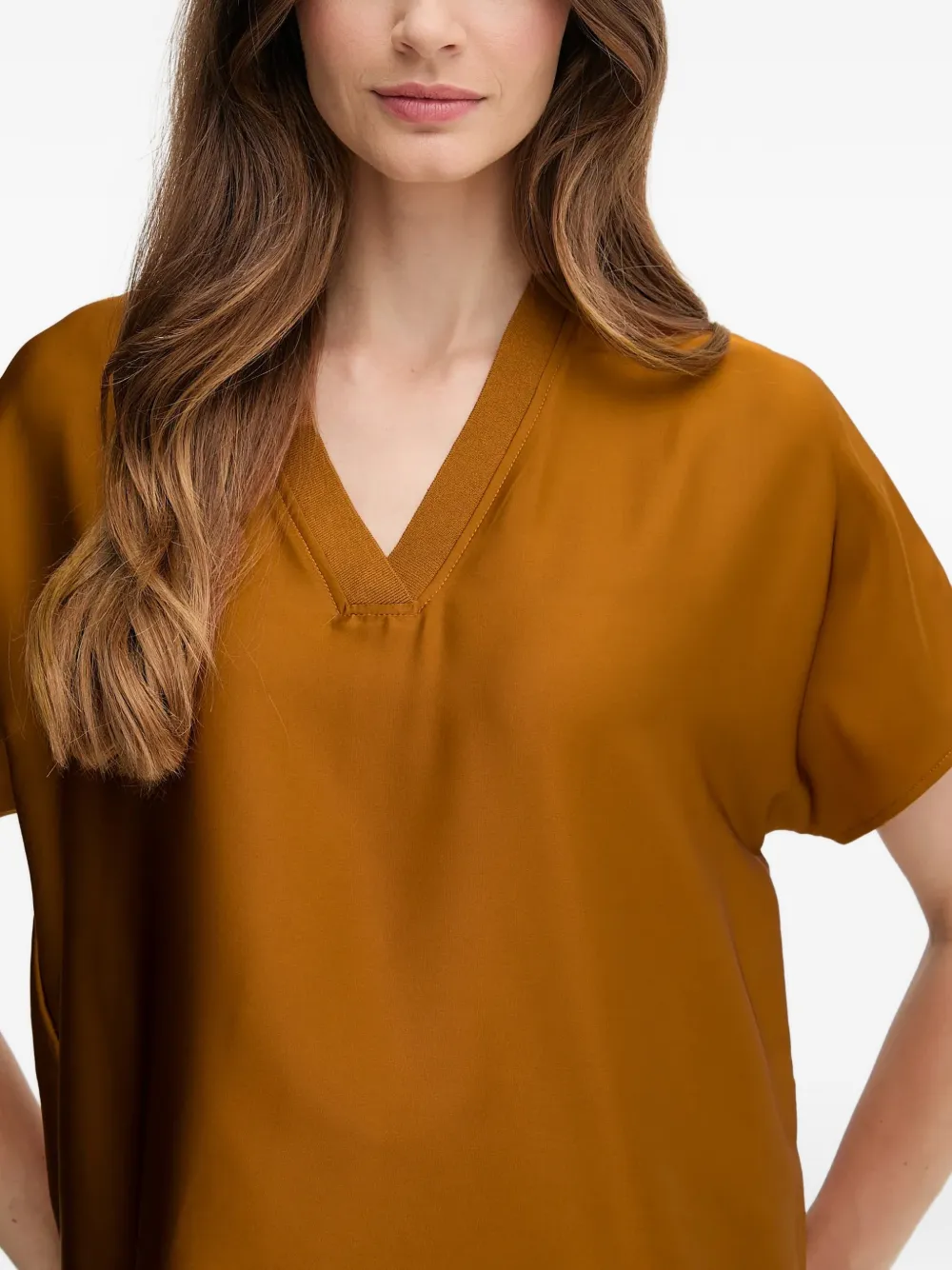 Joseph Ribkoff Blouse met V-hals Bruin