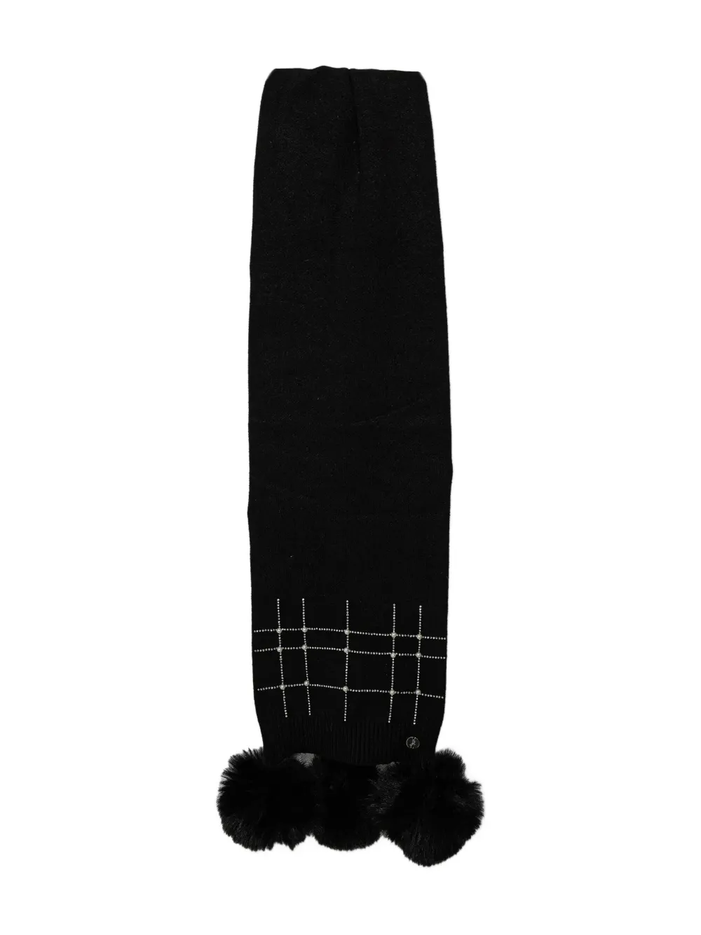 Joseph Ribkoff faux pearl pompom scarf - Schwarz