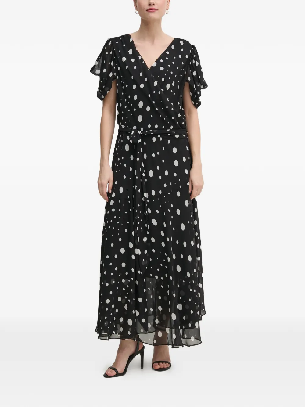Joseph Ribkoff polka-dot midi dress - Zwart