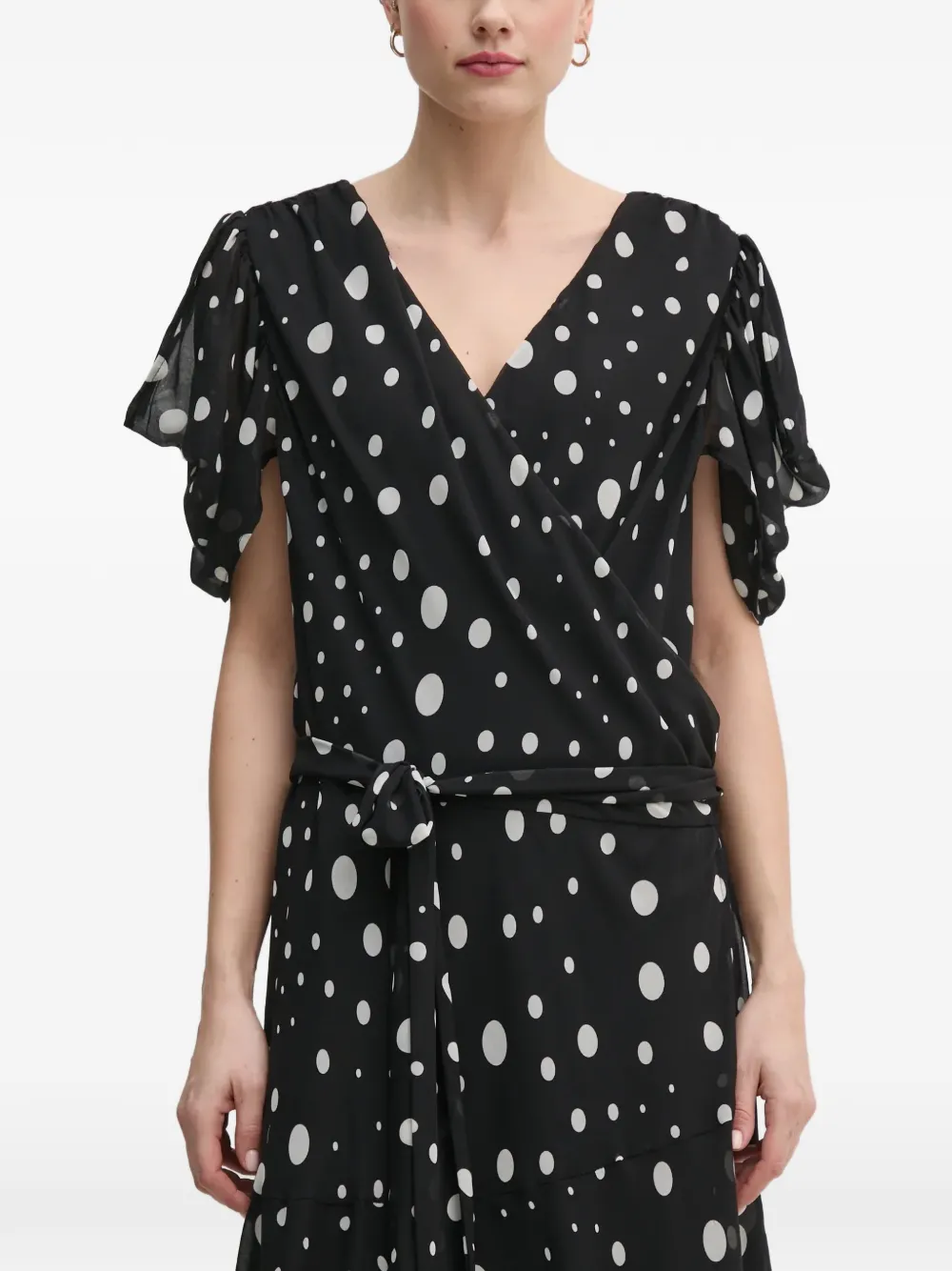 Joseph Ribkoff polka-dot midi dress - Nero