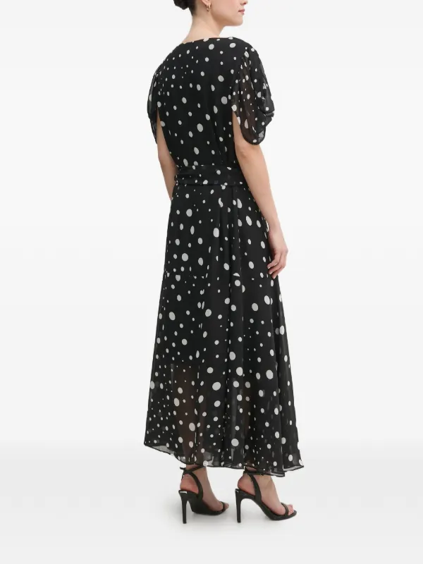 Joseph Ribkoff polka-dot Midi Dress | Black | FARFETCH