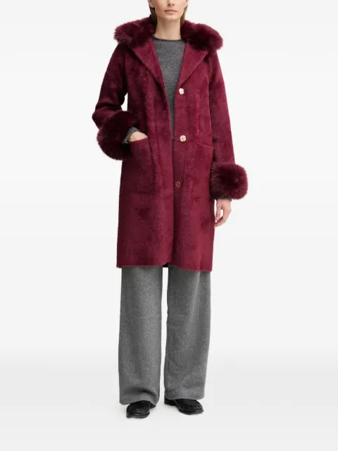 Joseph Ribkoff faux-fur trim coat