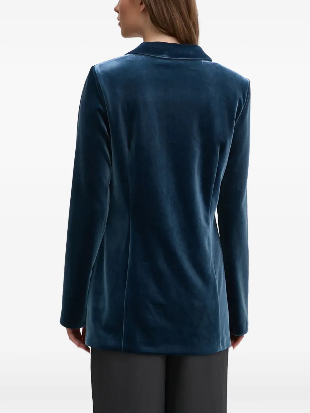  Joseph Ribkoff Velvet Single-breasted Blazer - Blue 