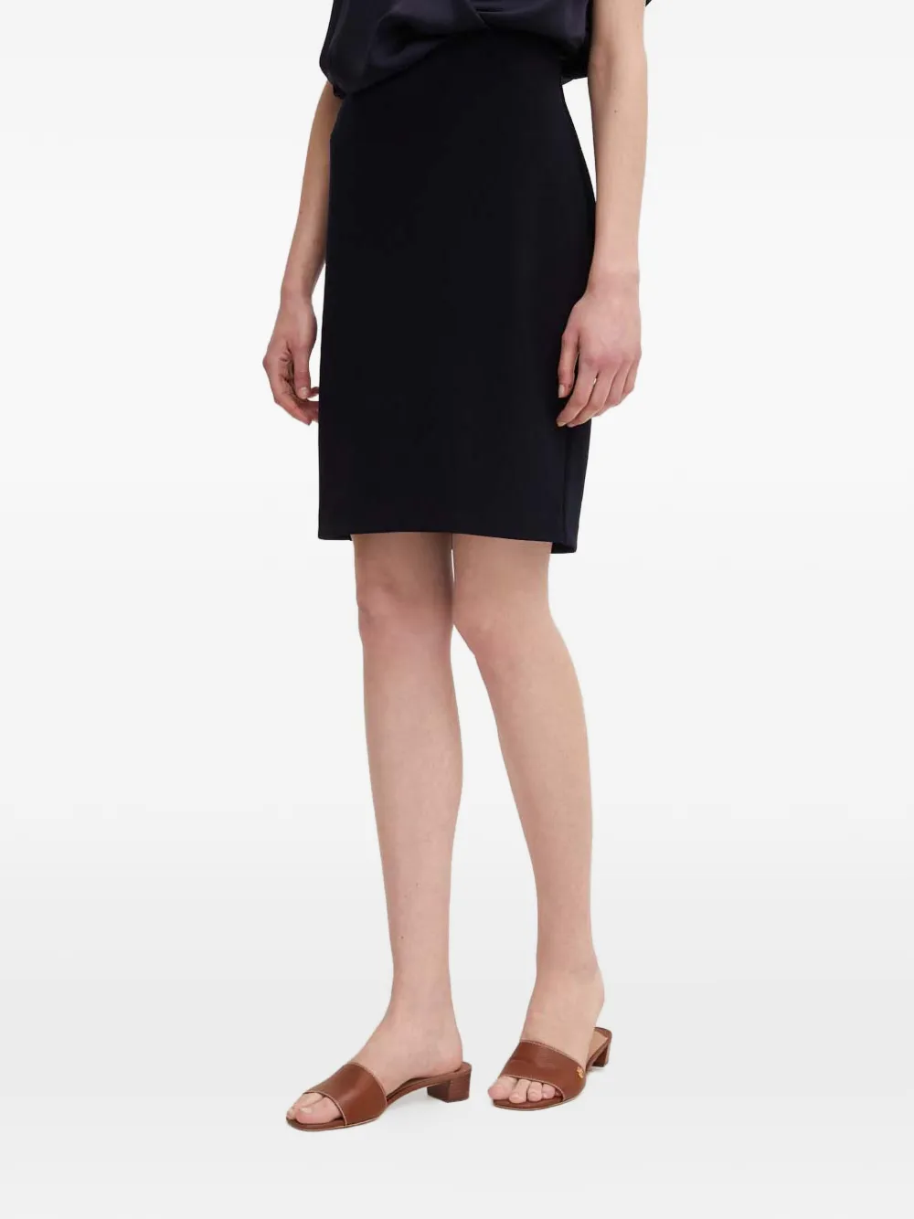 Joseph Ribkoff Blue Mini Pencil Skirt In Black