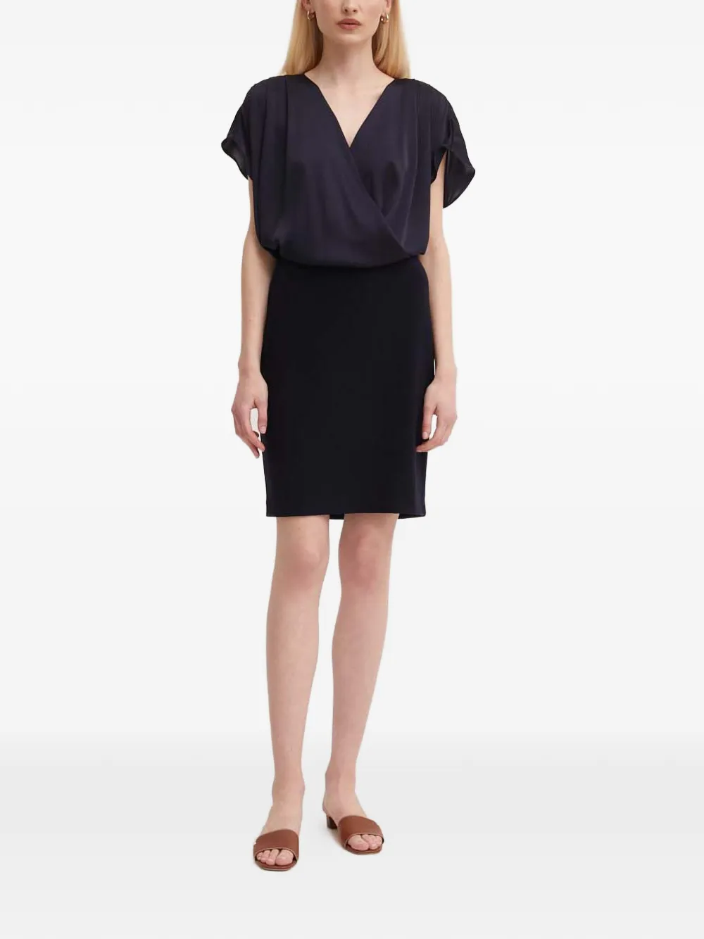 Joseph Ribkoff blue mini pencil skirt - Blauw