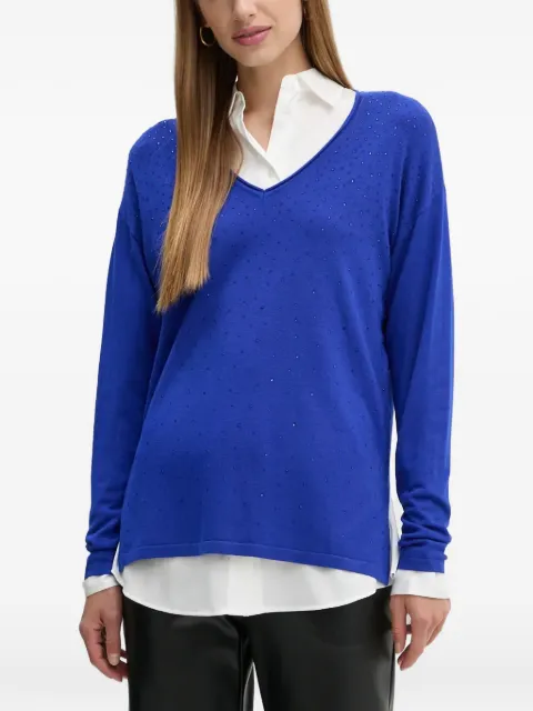 Joseph Ribkoff embellished V-neck knitwear
