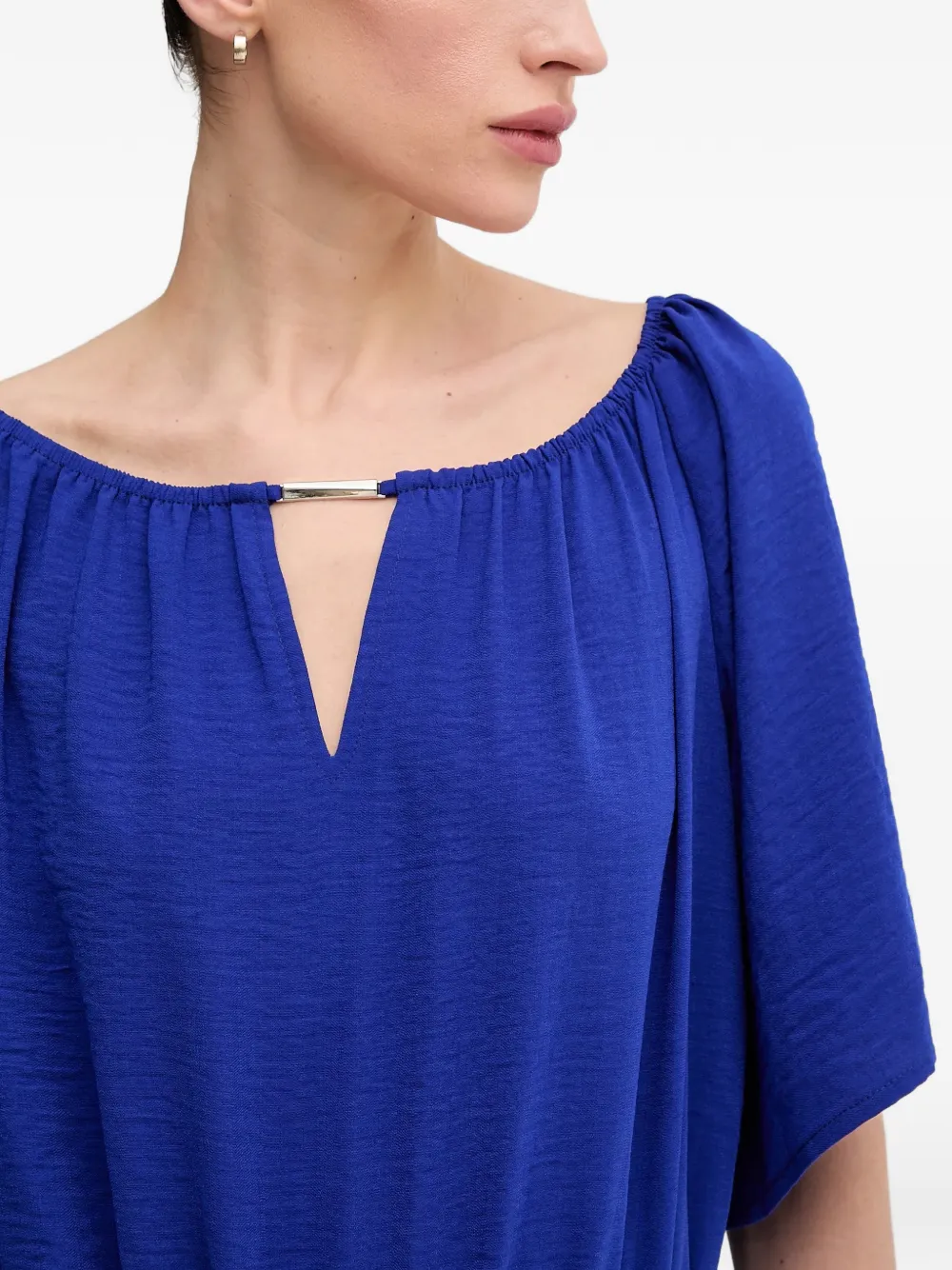 Joseph Ribkoff Off-shoulder jumpsuit met strik Blauw
