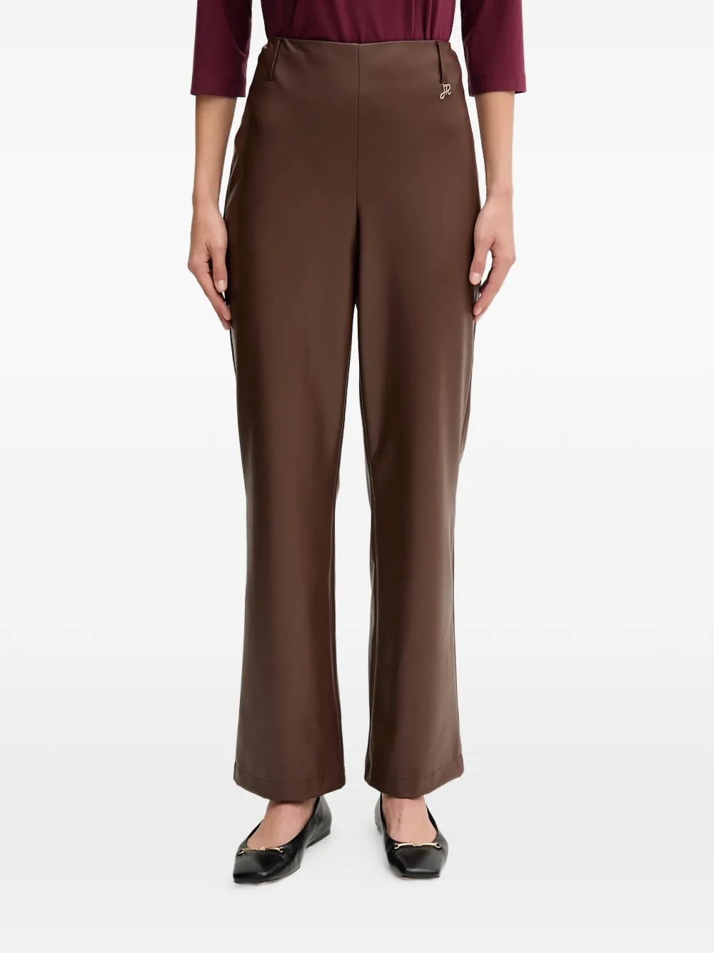 Joseph Ribkoff logo-plaque trousers - Marrone