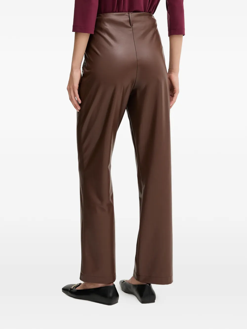 Joseph Ribkoff Broek met logoplakkaat Bruin