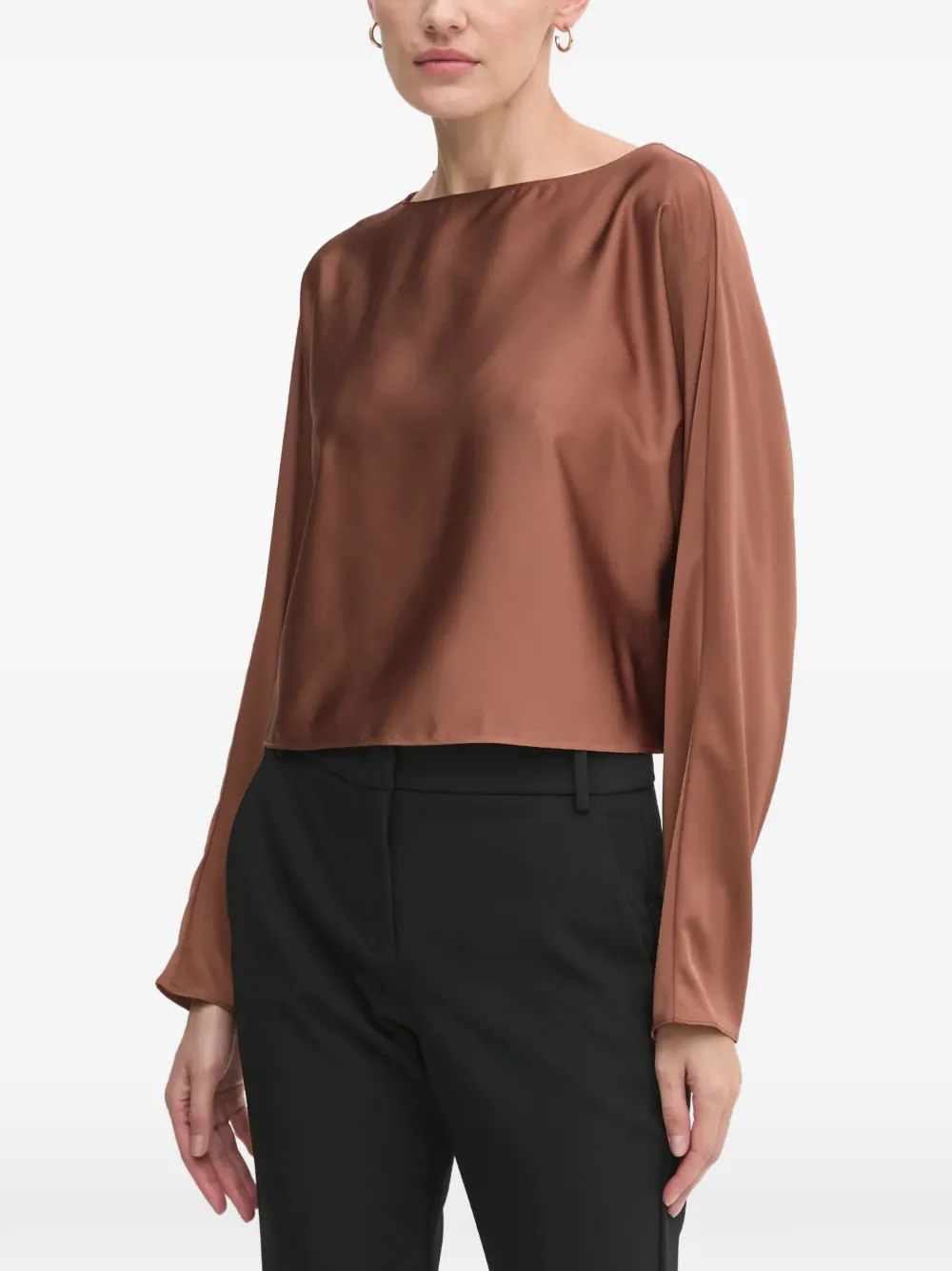 Joseph Ribkoff long sleeve blouse - Marrone