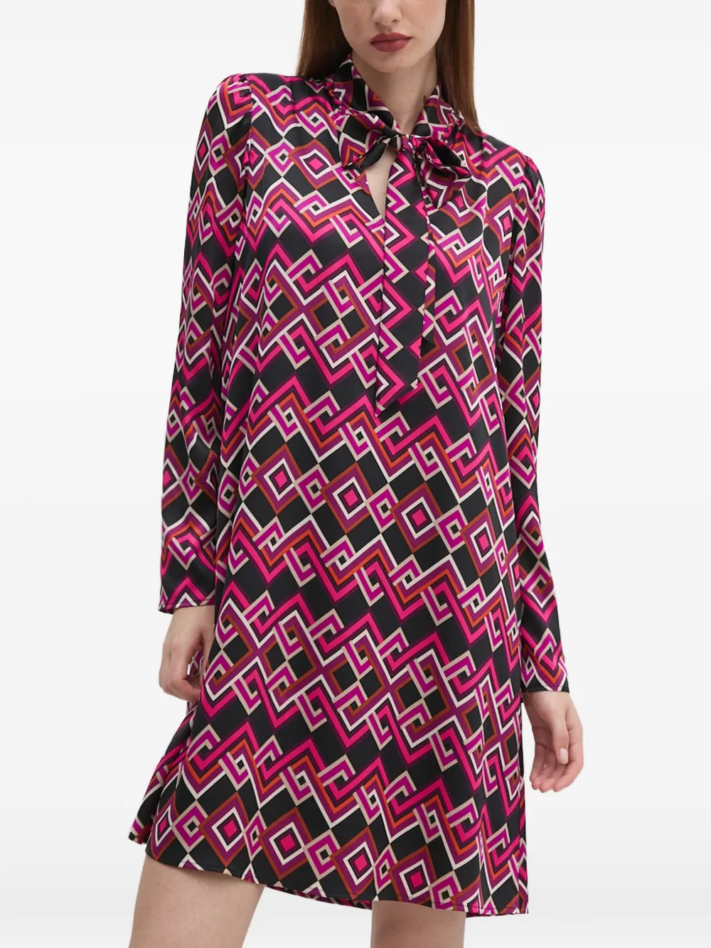 Joseph Ribkoff geometric-pattern mini dress | Black | Image 1