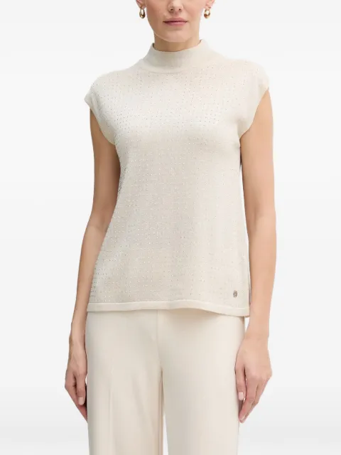 Joseph Ribkoff embellished high-neck top