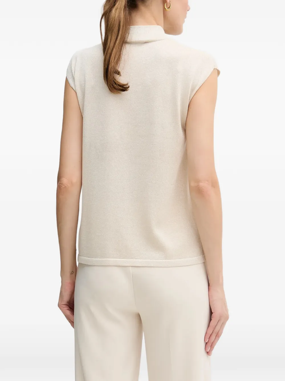 Embellished High-Neck Top