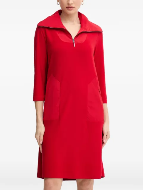 Joseph Ribkoff zip-collar pocket midi dress