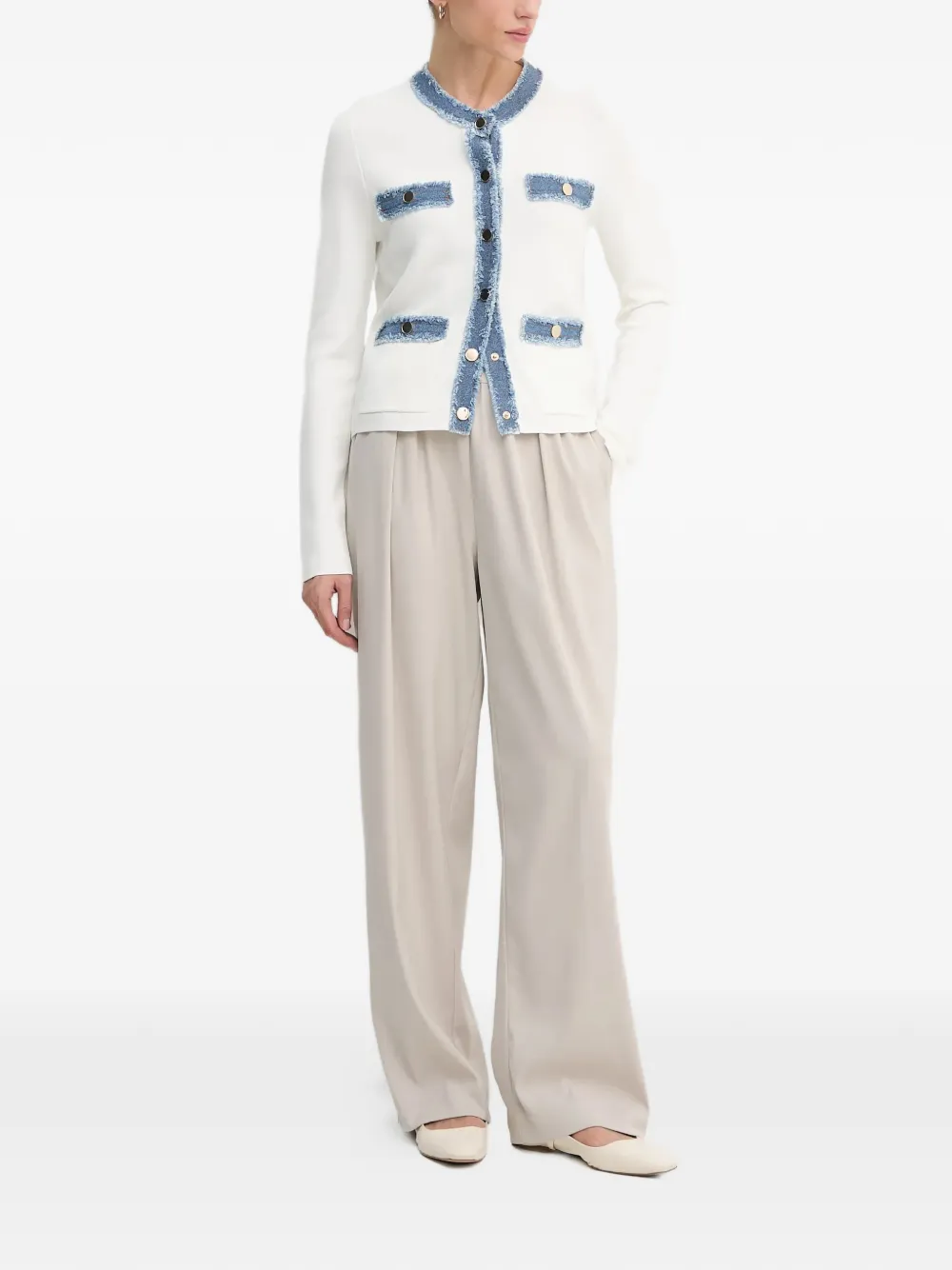 Joseph Ribkoff frayed-trim cardigan | Cardigans | Image 2