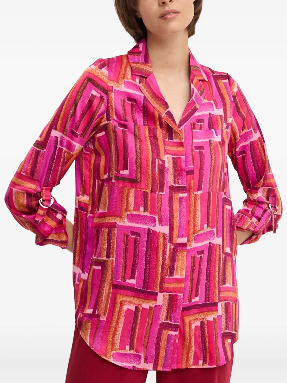 Joseph Ribkoff geometric-print top | Pink | Image 1