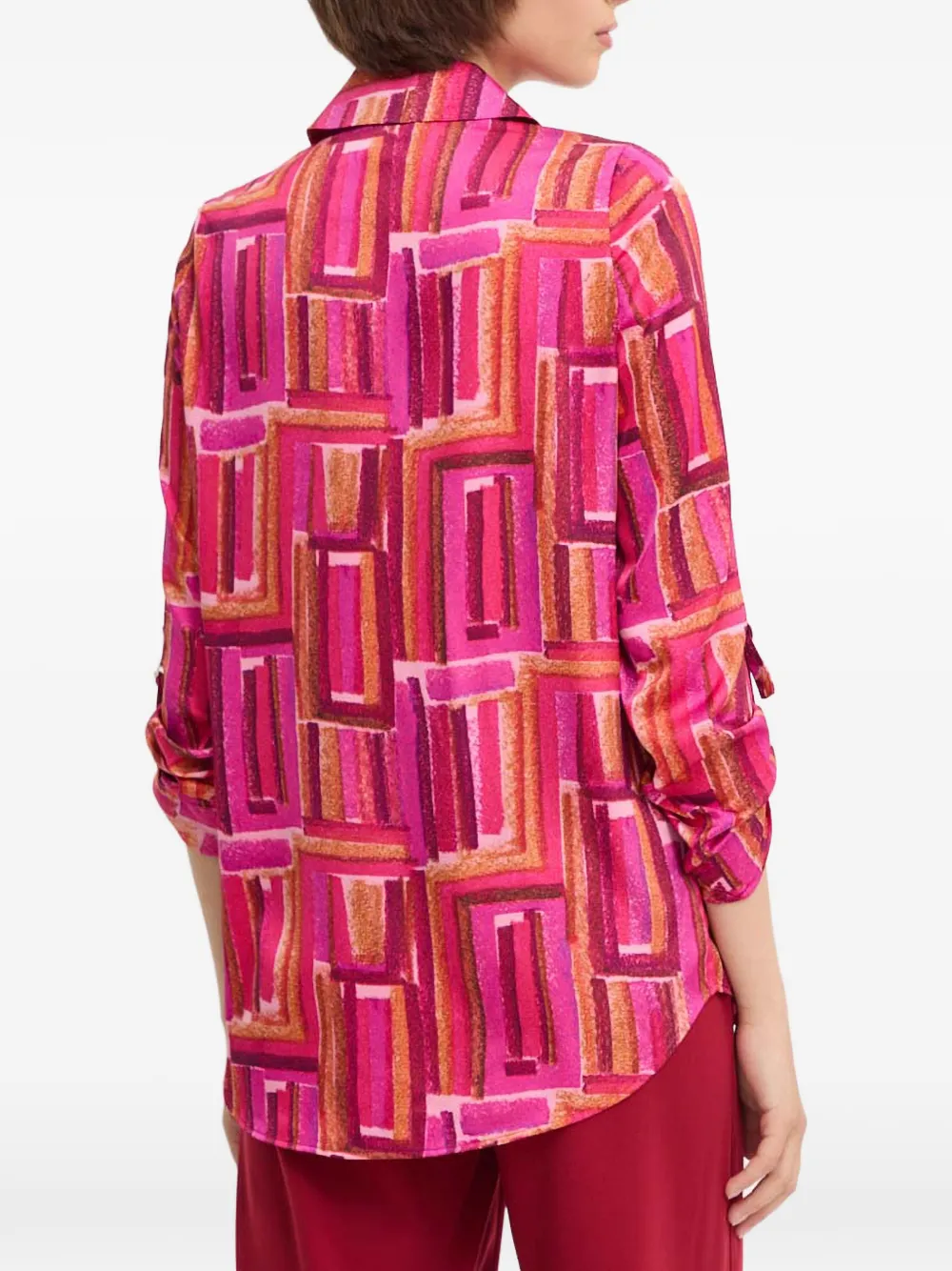  Joseph Ribkoff Geometric-print Top - Pink 