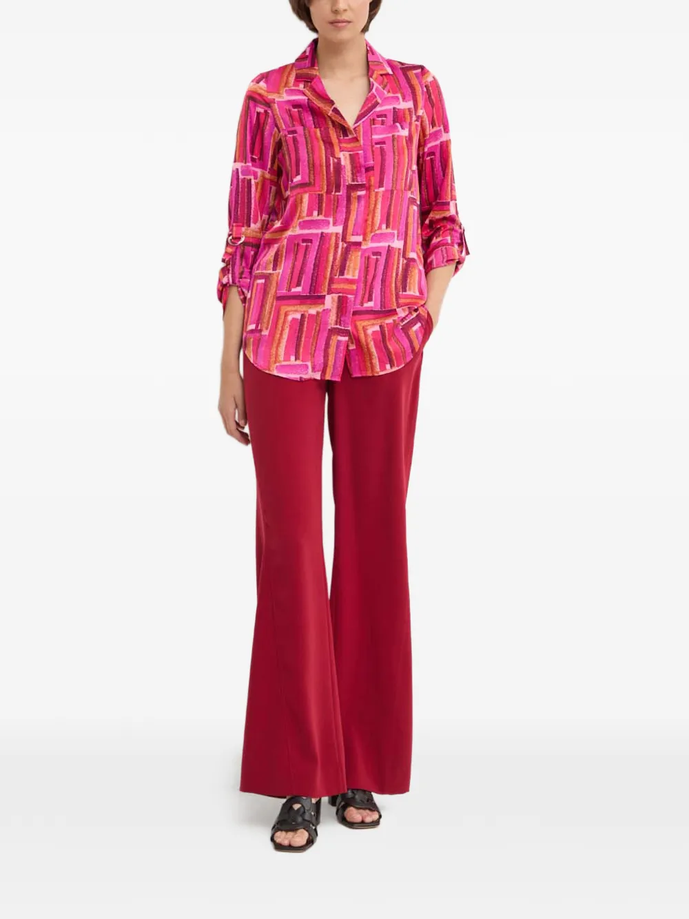  Joseph Ribkoff Geometric-print Top - Pink 