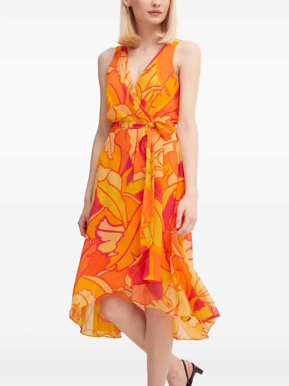 Joseph Ribkoff Jurk met bloemenprint Oranje