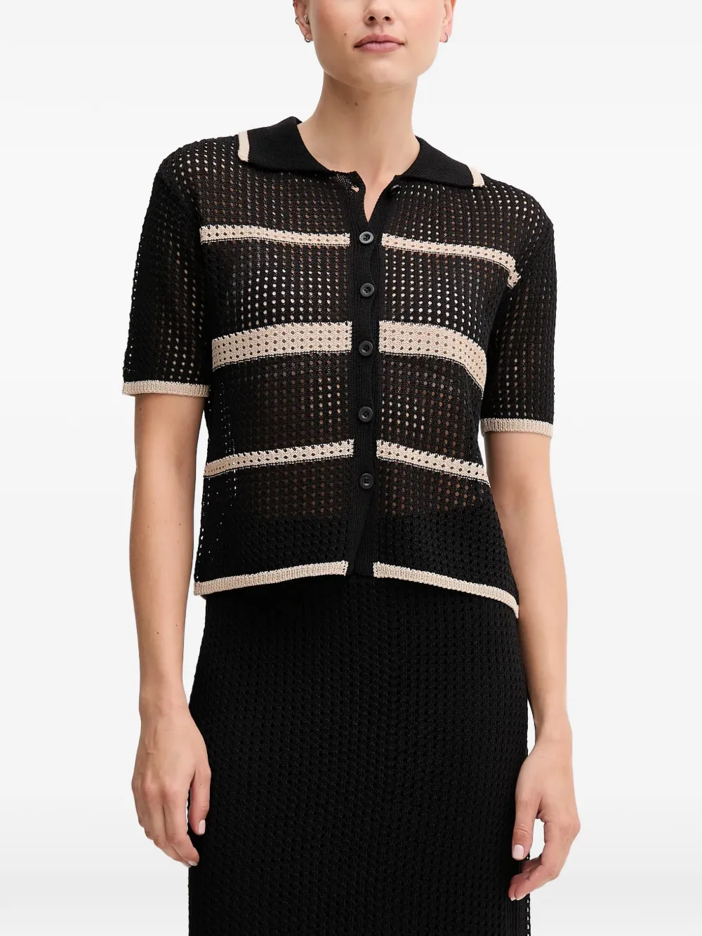 Joseph Ribkoff striped-detail cardigan - Nero