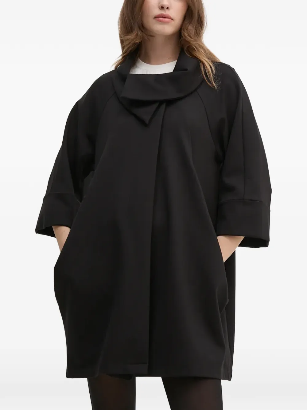 Joseph Ribkoff collar three-quarter coat | Black | Image 1