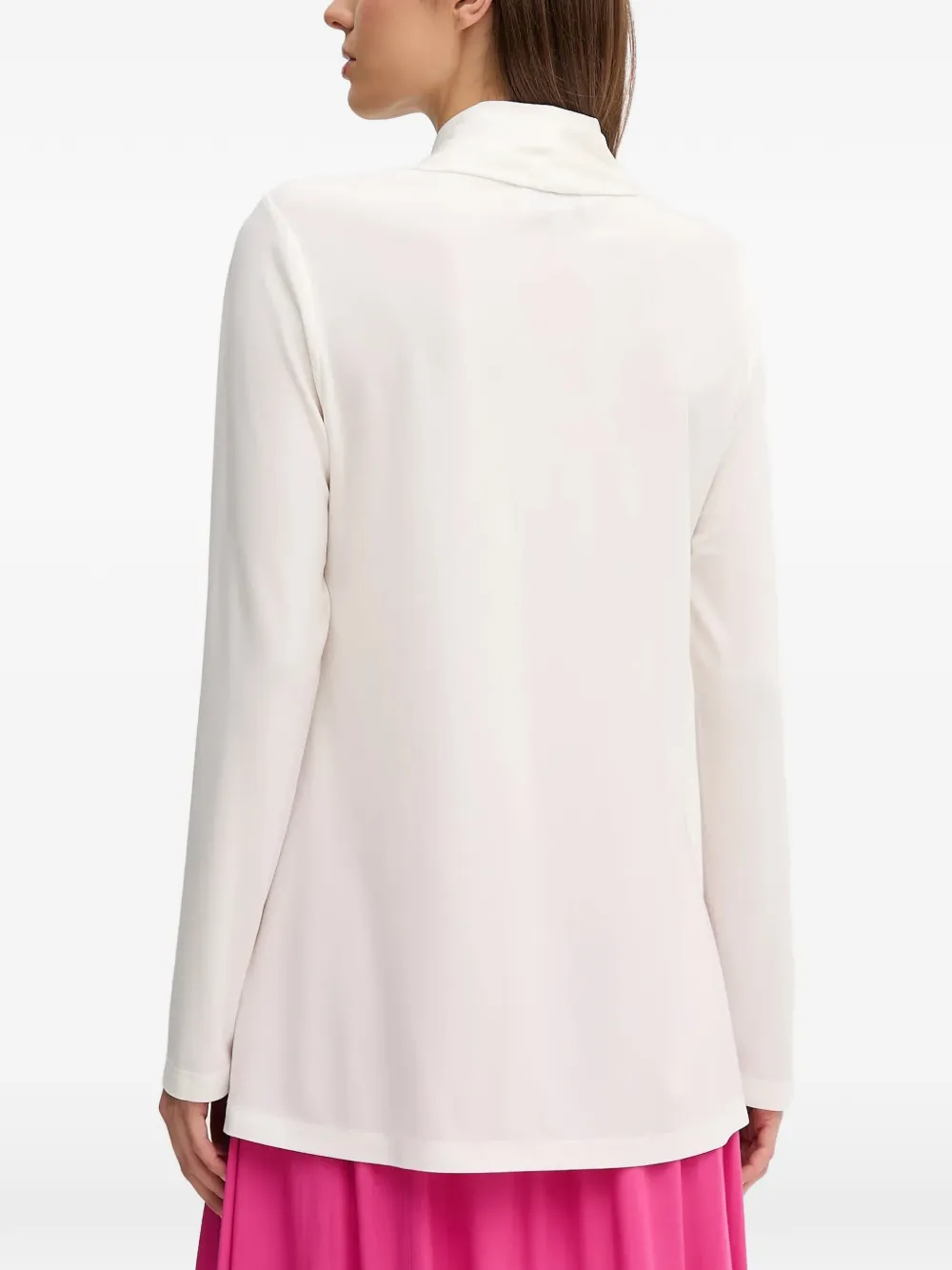  Joseph Ribkoff Tie-neck Long-sleeve Blouse - White 