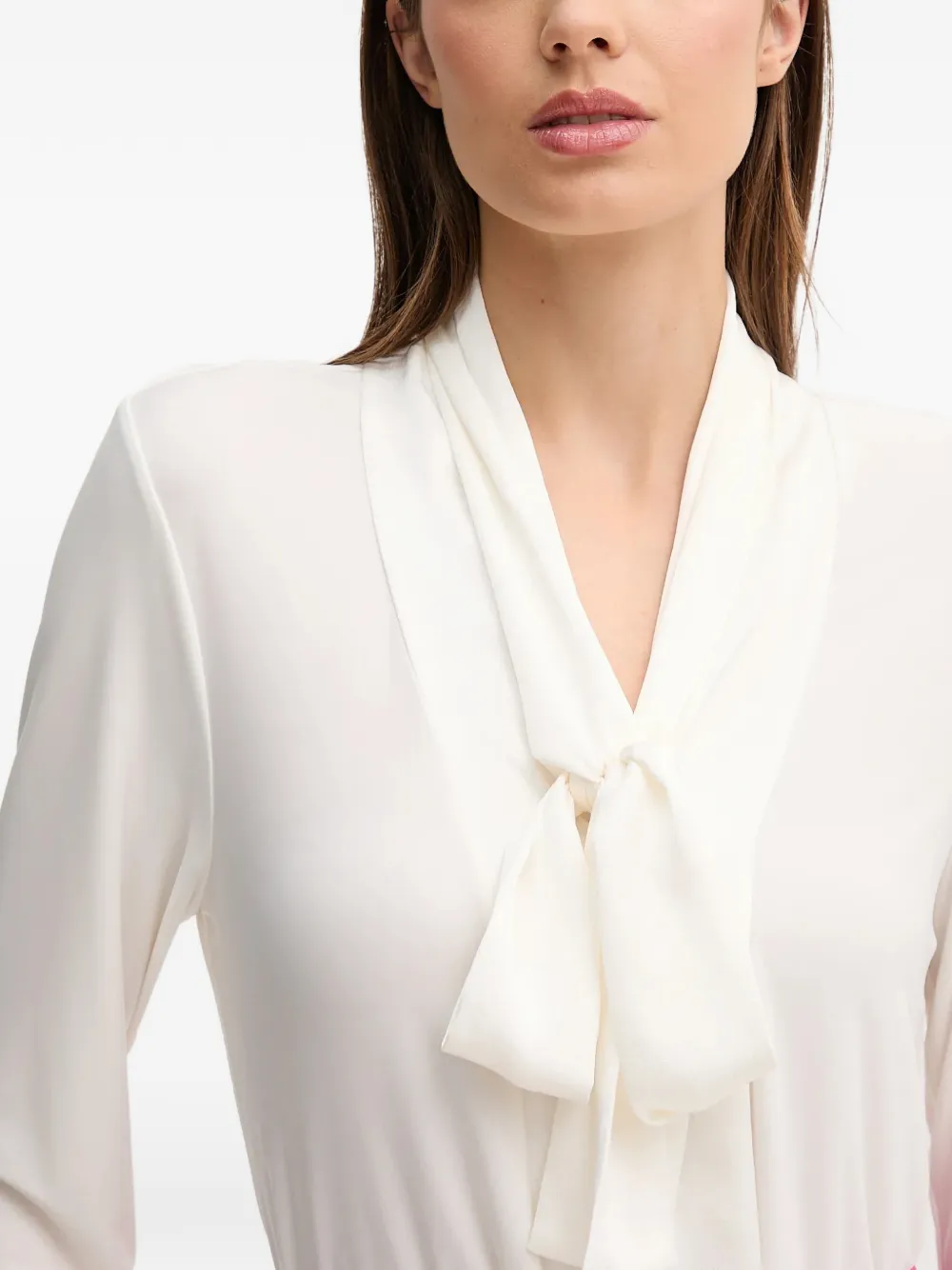 Joseph Ribkoff Blouse met gestrikte hals Wit