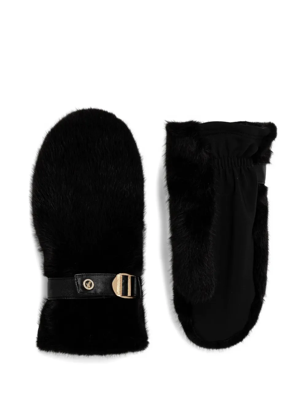 Joseph Ribkoff faux-fur buckle gloves - Nero