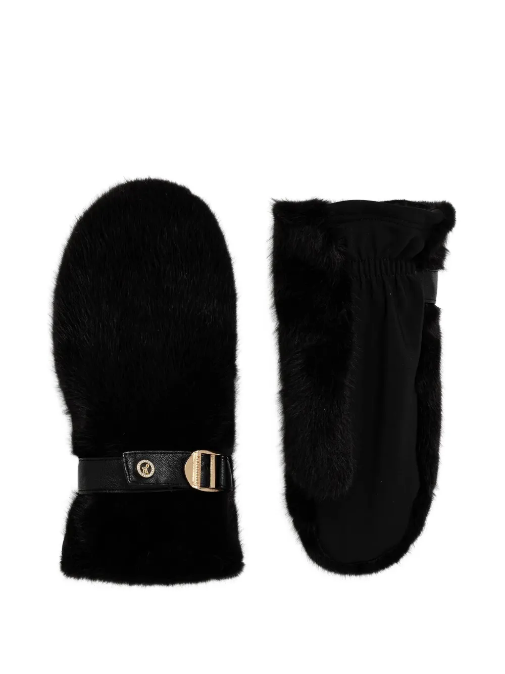 Joseph Ribkoff faux-fur buckle gloves - Nero