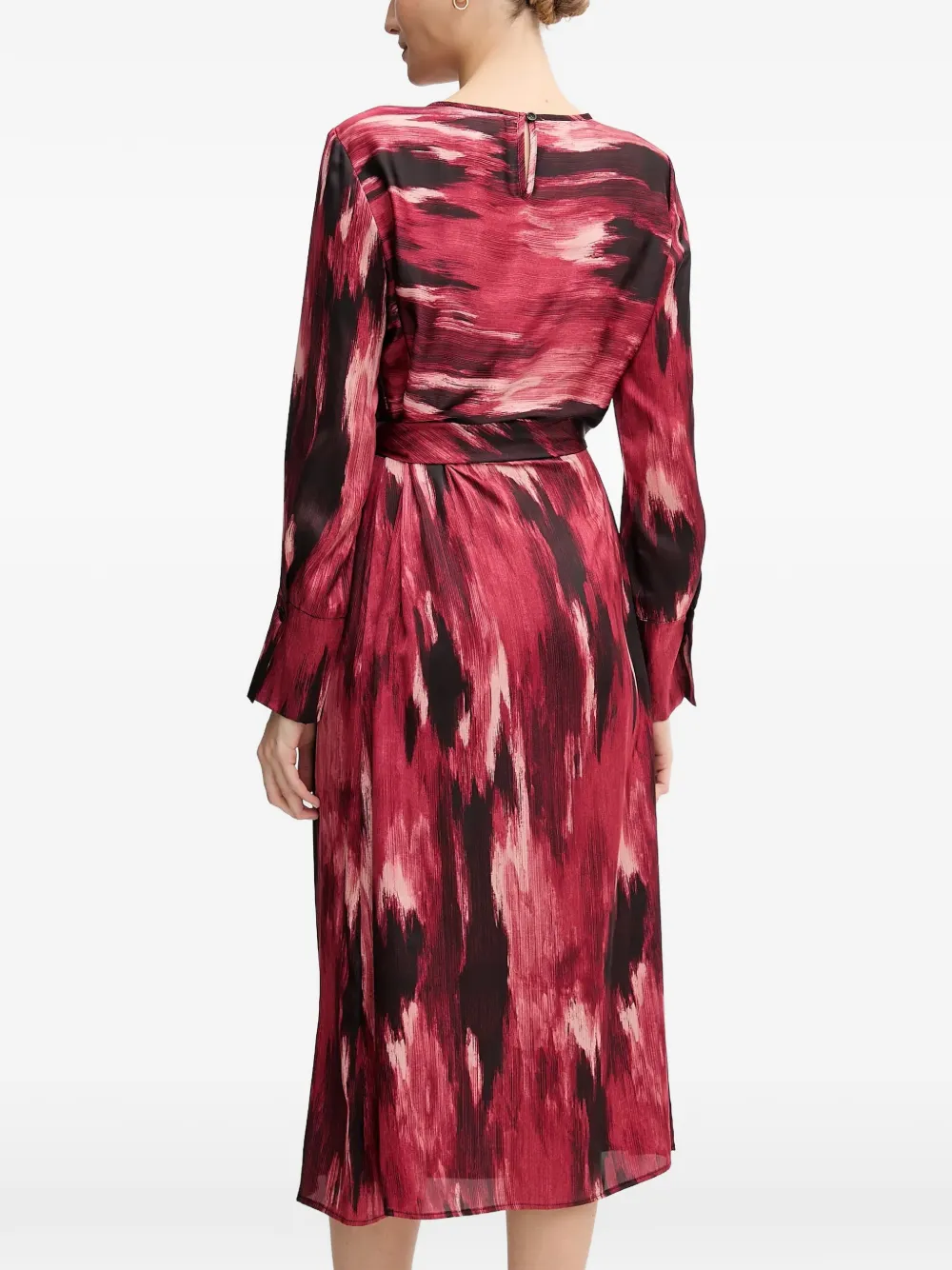 Joseph Ribkoff Jurk met taillestrik Rood