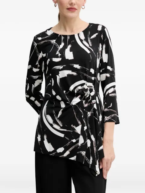 Joseph Ribkoff graphic-print knot top