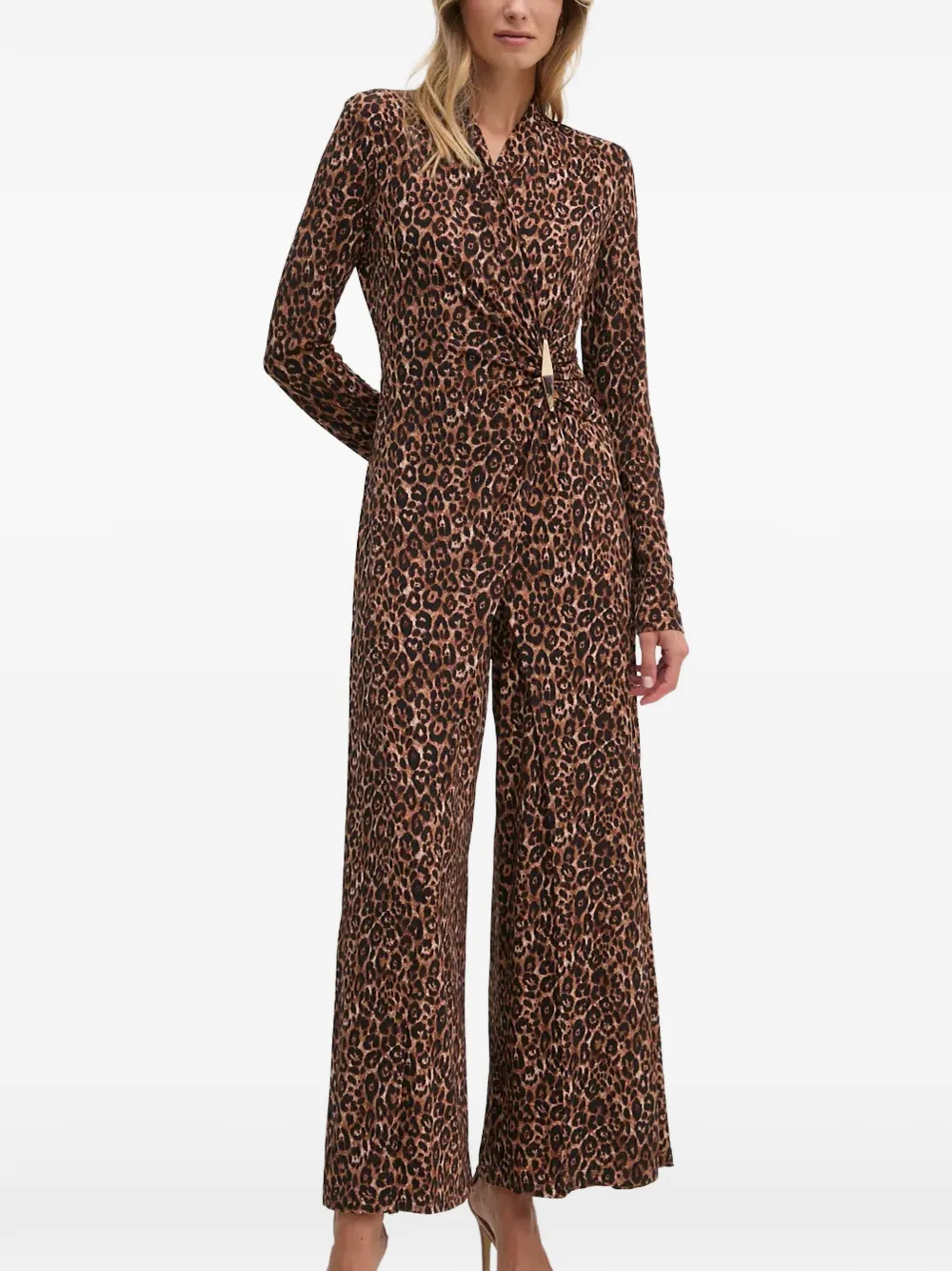 Joseph Ribkoff leopard-pattern jumpsuit | Brown | Image 1