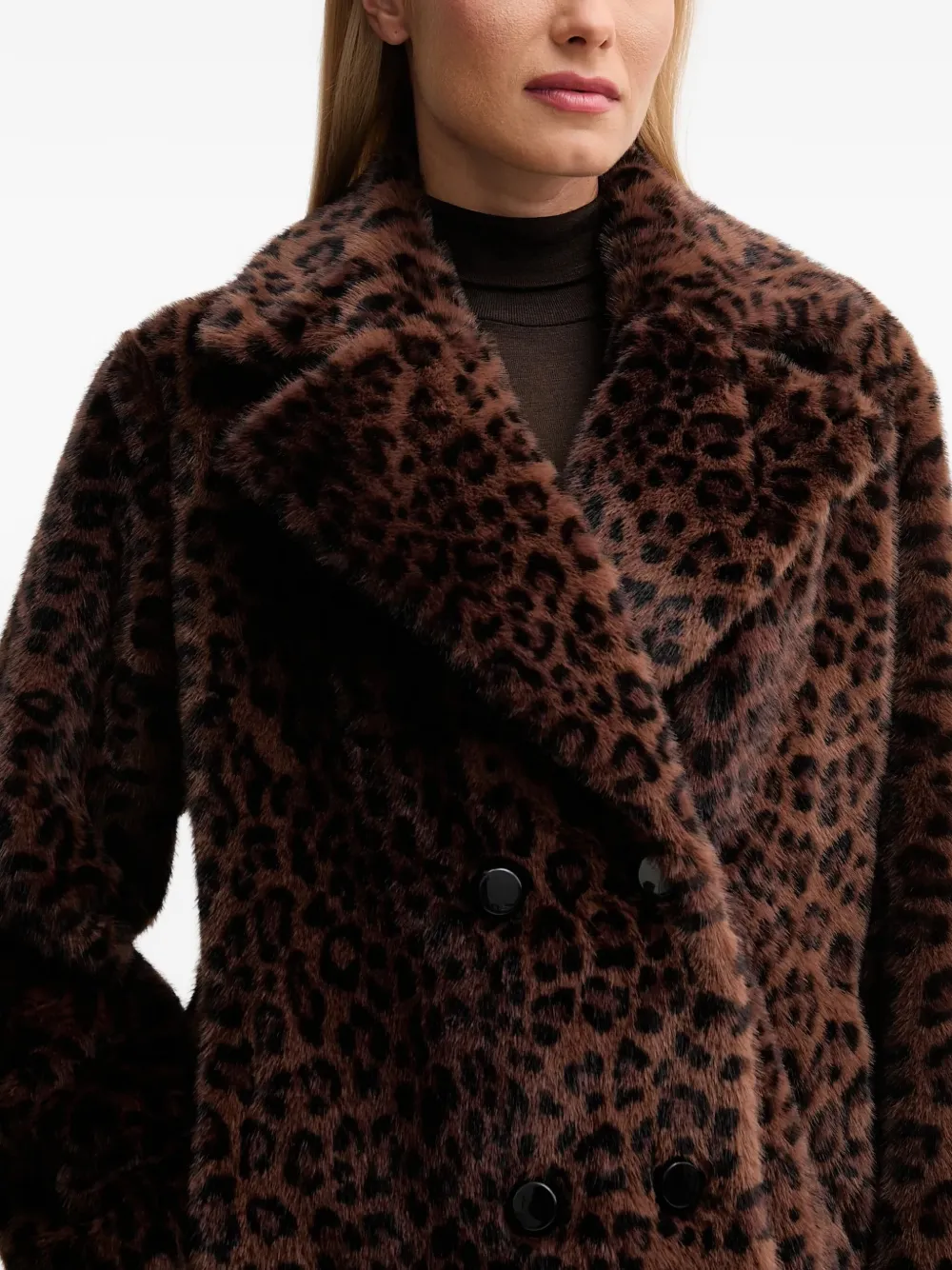 Joseph Ribkoff Jas met luipaardprint Bruin