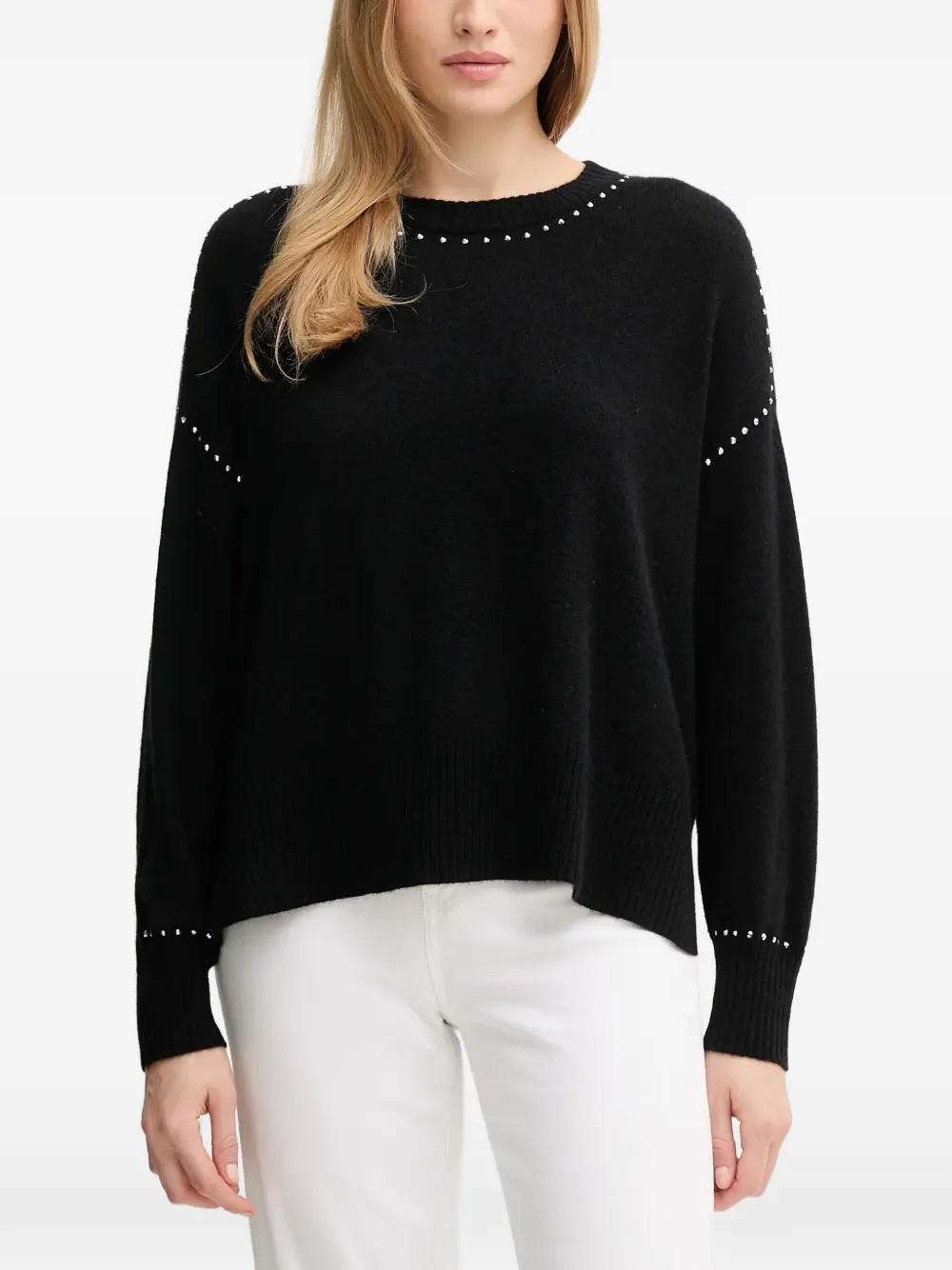 Joseph Ribkoff studded knitted sweat | Black | Image 1