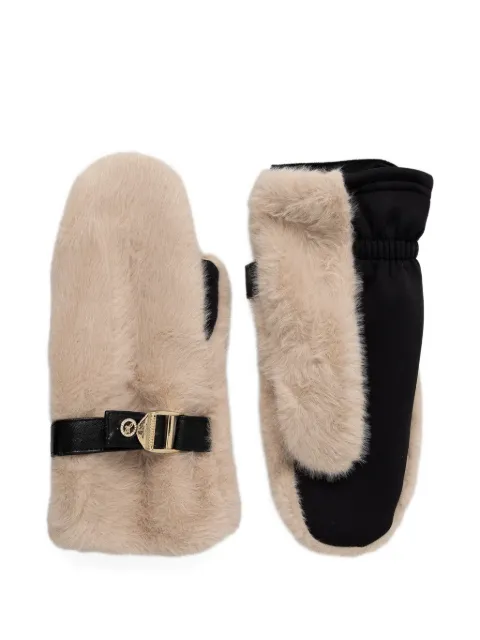 Joseph Ribkoff buckle faux-fur gloves