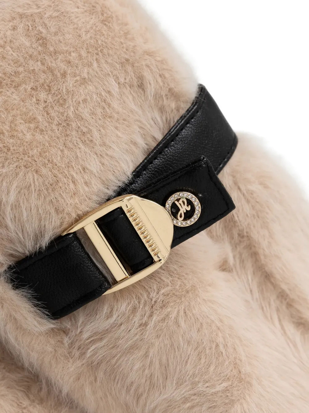 Joseph Ribkoff buckle faux-fur gloves - Beige