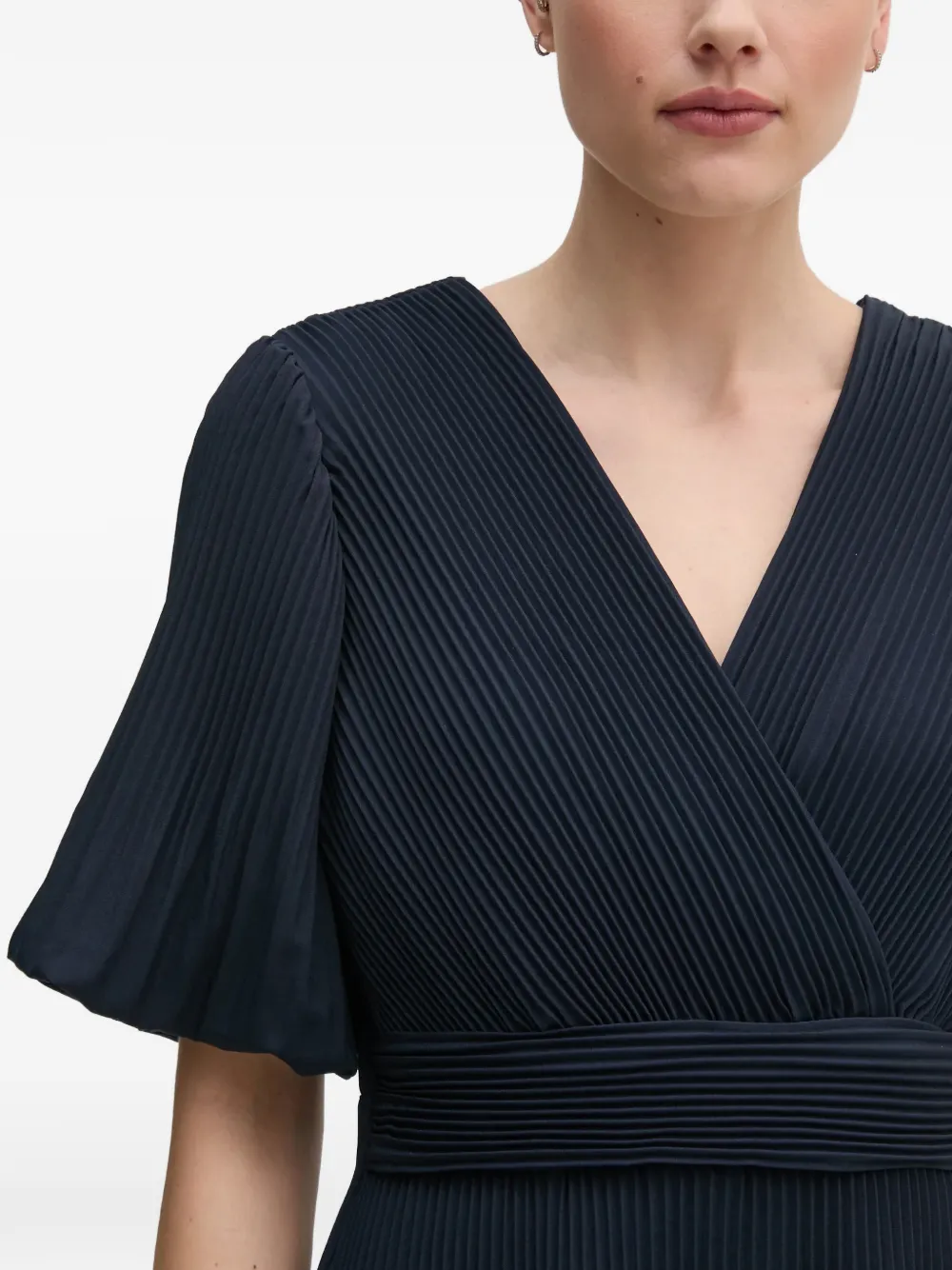 Joseph Ribkoff Gelaagde midi-jurk met plooien Blauw
