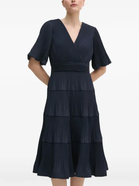 Joseph Ribkoff tiered pleated midi dress