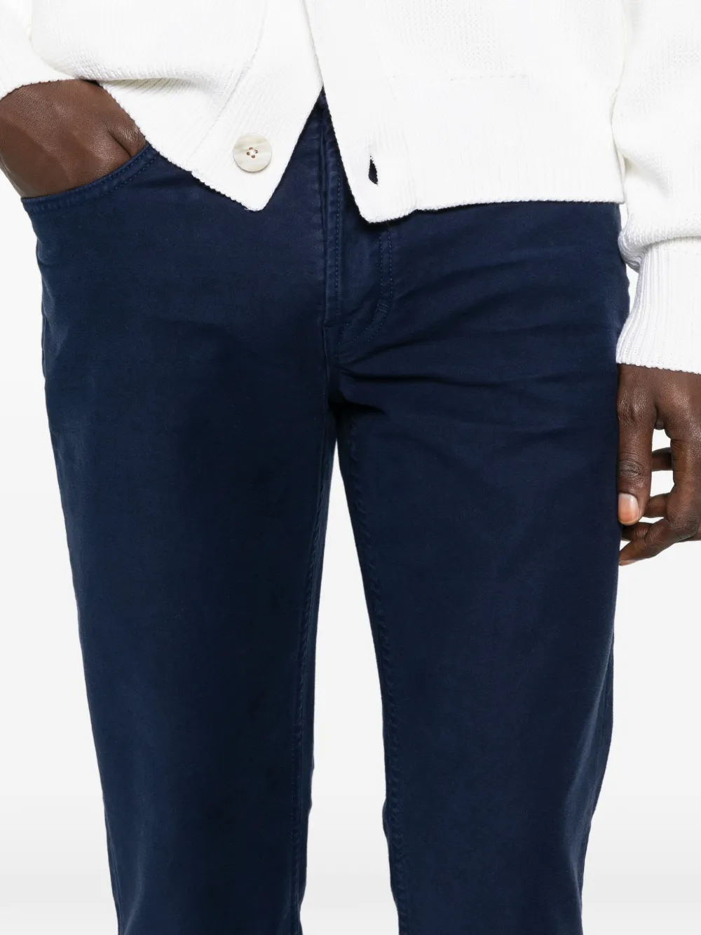 TOM FORD Broek met knoopsluiting Blauw