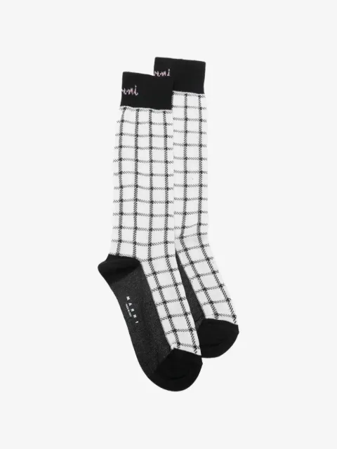 Marni calcetines con motivo de cuadros
